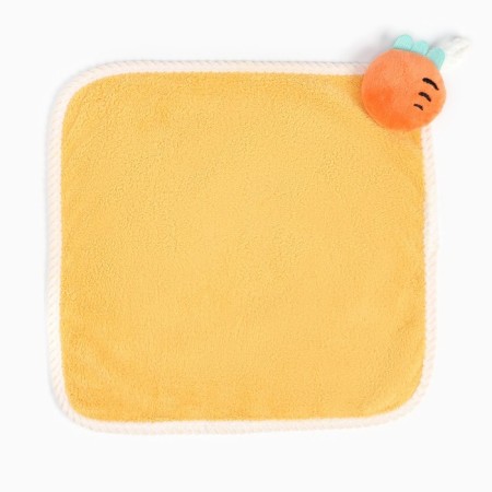 Towel of the share "carrots" yellow color, 30x30 cm, 100% PE, microfiber-1