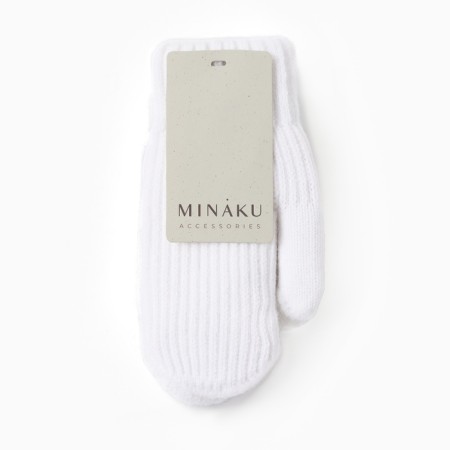 Baby mittens minku, white color, 19 cm-3