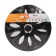Wheel caps 14 "Voltek", black gloss, chrome ring, set 2 pcs, AWCC-14-30