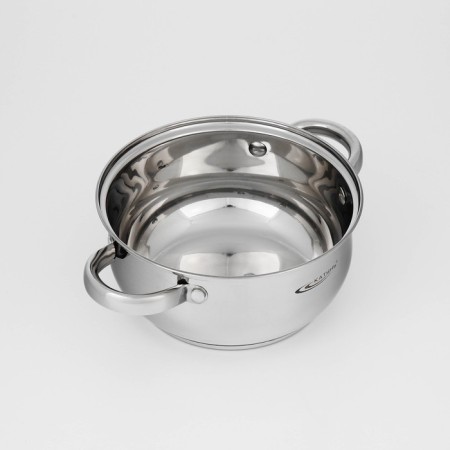Set of pots "Grett", 2 subjects: 2.2 l; 3.2 l, capsule bottom-5