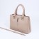 Bag Tout with zipper, external pocket, long belt, beige color