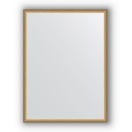 Mirror in the baguette frame - twisted brass 26 mm, 58 x 78 cm, evoForm