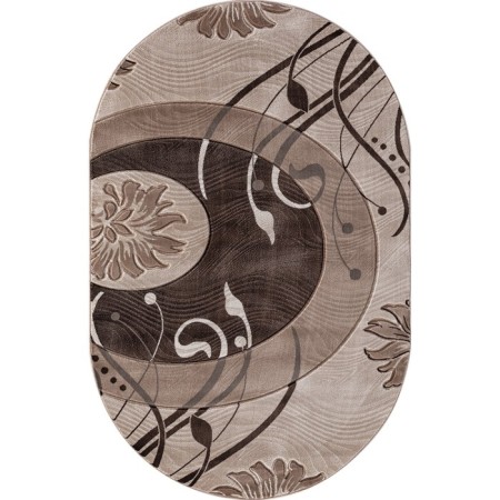 Oval carpet MEGA Carving 4780, size 200x300 cm, color Beige