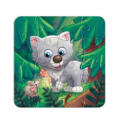 FIRST PUZZLE puzzle, "wolf cub", 16 elements-2