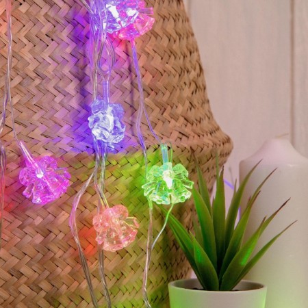 Garland “thread” 5 m with nozzles “Two bells”, IP20, transparent thread, 20 LED, glow of multi (RG/RB), blinking, 220 V-8