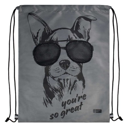Back for shoes 480 x 360 mm, Phoenix, silkography, mesh, "dog with glasses"-1