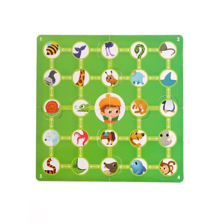 Developing game “Go through the shooters. We study animals ", 24 cards, 3+-4