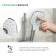 Shower watering can Iddis sena sen3f00i18, 3 modes, button, 112 mm, chrome/white