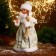 Snow Maiden "White fur coat with a staff" moves, 40 cm