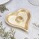 Silence "Heart" from gypsum, 14x2.5cm, gold