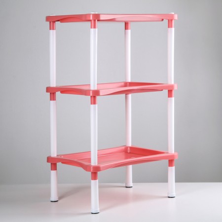 Floor launcher with shelves of 3 sectional krita, coral color-1