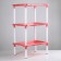 Floor launcher with shelves of 3 sectional krita, coral color