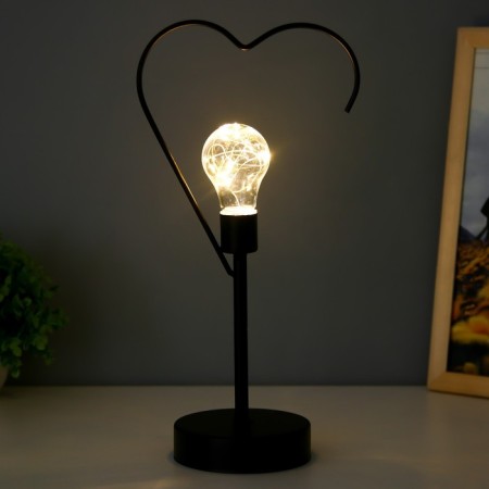 The desktop "Heart" LED from batteries 3haa black 11x16.5x36.4 cm Risalux-2