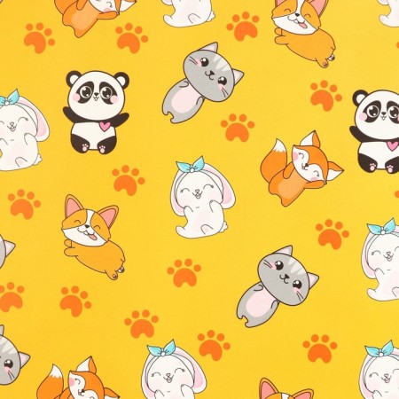 Glossy packaging paper "characters", 70 x 100 cm-1