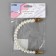 Handle for a bag, metal, pearl beads, for a puncture, 12.5 × 9 × 1.2 cm, white/gold color