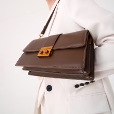 Female bag Textura, average size, khaki color