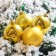 Set of balls plastic D-8 cm, 6 pcs "Pattern Assorted" Gold