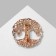 Brooch "Tree" of life, emerald color in gold