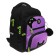 School backpack, 39 x 30 x 19 cm, Grizzly, ergonomic back, + keychain, black/purple