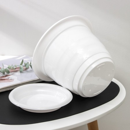 Pot with the pallet "Viola", 3.5 l, the color is white-3