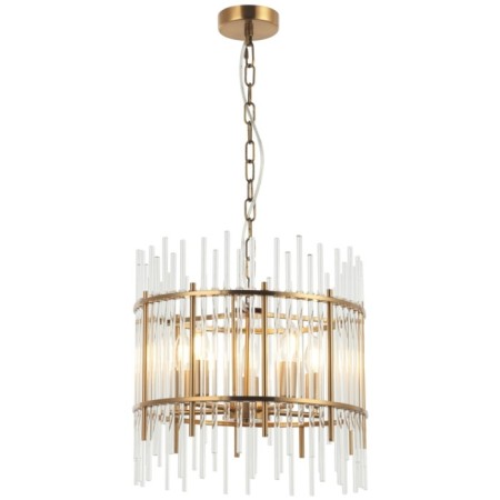 Suspended chandelier SIA 5XE14 40W, size 40x40x46-150 cm, bronze color