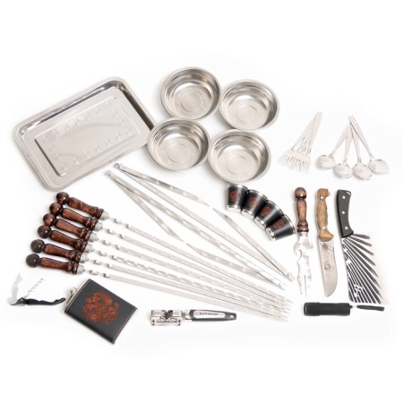 Set with skewers Gift "Hunter" No. 10, in the case of eco-leather-2