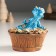 Piglite Polystone "Blue Dragon in the bathroom with coins" 10.2x7.3x10 cm