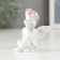 Polystone souvenir "Snowty Angel in a pink wreath sits" mix 6x3.5x4.9 cm