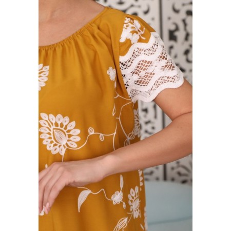Female dress, size 46, mustard color-12