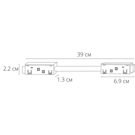Connector-conducting flexible Arte Lamp Expert-Ccessories A590406, 1.3x39x2.2 cm, black-1