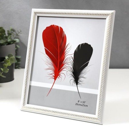 Photo frame plastic 20x25 cm "Golden spiral on white" 28x23 cm-1