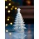 LED figure "White Christmas tree" 7.1x6.5x12 cm, 1 LED, LR44X3 (in the set), T/white