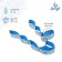 Sangh expander, elastic, with captures, 90x4 cm, mix color