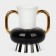 Vase for flowers decorative Face with handles 24 x 24 x 24 cm