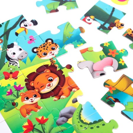 Puzzles “Find and show. Animals of Africa ", 35 details-2