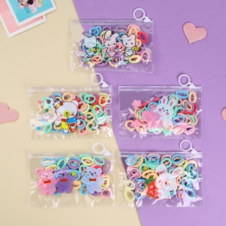 Hair gum "Fidget" (set 60 pcs) Assorted, 2 cm, mix-2