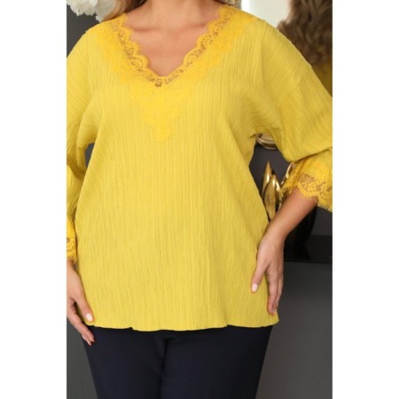 Female jumper, size 58, yellow color-6