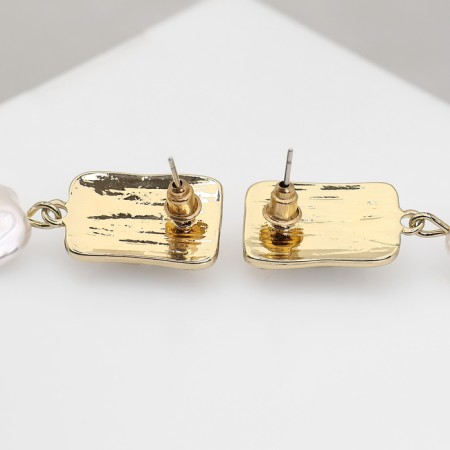 Earrings with pearls "exclus" velvet mach, color gold-2