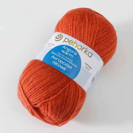 Angora warm yarn 40% wool, 60% acrylic 480m/100g (189 yoke orange)-1