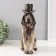 Polystone souvenir "Dog in the cylinder" 24.5x12x32.5 cm