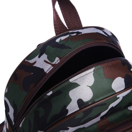 Baby backpack on lightning, external pocket, camouflage color/green-5
