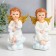 Souvenir Polystone "Angel in toga on a cloud, golden wings" mix 8x7x13.5 cm