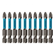 Set of Torsionnaya bits GROSS 11495, steel S2, PZ2 x 50 mm, 10 pieces