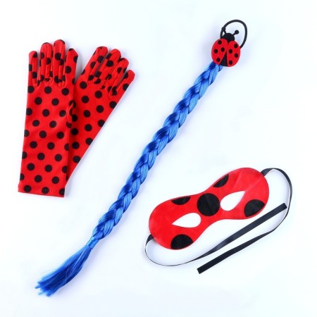Carnival set "God's cow": mask, braid on elastic band, gloves-4