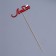 Topper with decorative elements "I love" red 13x4.6 cm