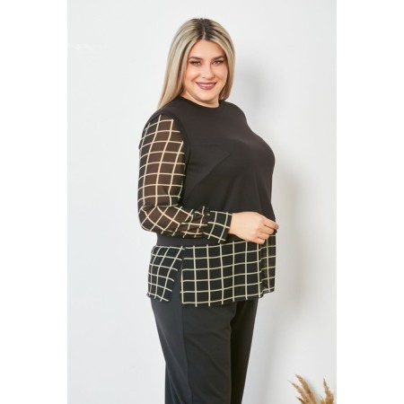 Female jumper, size 52, black color-3