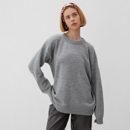Jumper Women's Minaku: Knitwear Collection, color light gray rr 46-48
