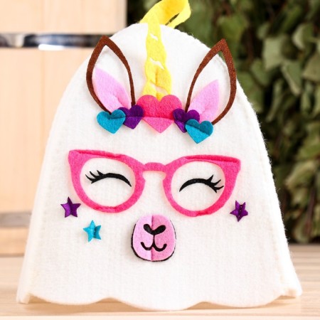 Bath cap with an applique "Lama"-1