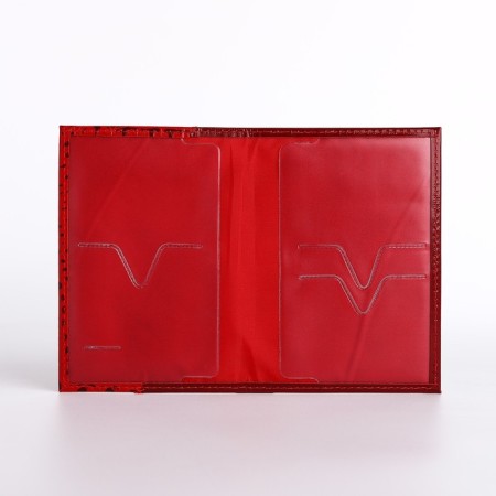 Textura passport cover, red color-4