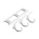 Tundra hanger, 3 hook, snow-white, plastic, 1 pc.